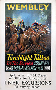 10174455
&copy; NRM - Pictorial Collection
'Wembley - Torchlight Tattoo', LNER poster, c 1924.