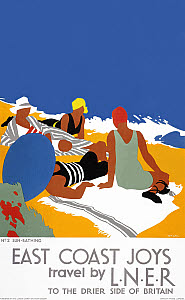 10174259
'East Coast Joys No 2 - Sun-bathing�, LNER poster, 1931.