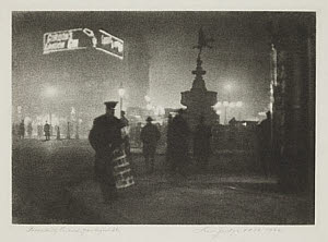10458563
&copy; TBC / Royal Photographic Society
'Piccadilly Gardens from Regent Street', 1924.