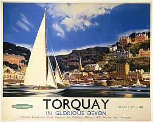 10175973
&copy; NRM - Pictorial Collection
'Torquay in Glorious Devon', British Railways poster, c 1950s.