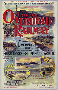 10175980
© NRM - Pictorial Collection
‘Liverpool Overhead Railway’, LOER poster, c 1910. 10175980
© NRM - Pictorial Collection
‘Liverpool Overhead Railway’, LOER poster, c 1910.