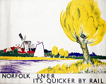 10170882
�Norfolk - It's Quicker by Rail', LNER poster, 1923-1947.