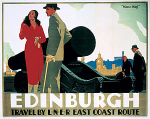 10173792
&copy; NRM - Pictorial Collection
'Edinburgh: Mons Meg', LNER poster, c 1935.