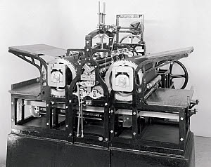 10233155
&copy; Science Museum
Koenig and Bauer machine printing press, 1814.