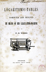 10302916
&copy; Science Museum Library
Title page, book of logarithmic tables by Wiberg, 1876.