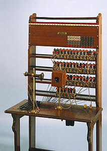 10305424
Jones 50-line switchboard, 1879.