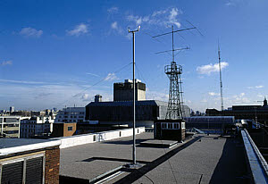 10305625
Radio aerials sited on the roof of the Science Museum, London, 1980s.