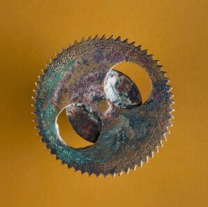 10240429
&copy; Science Museum
Part of a portable sundial-calendar, Byzantine, c 520 AD.