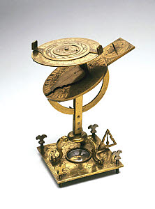 10205230
&copy; Science Museum
Torquetum-type sundial, English, c late 17th century.