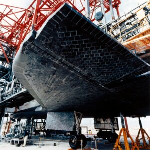 10299946
&copy; NASA
Wing of a Space Shuttle, 1980s.