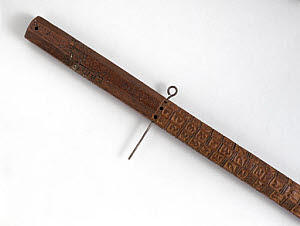 10325654
&copy; Science Museum
Tibetan priest�s time stick from Darjeeling, India, c late 19th century.