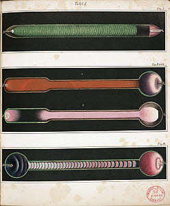 10419162
&copy; Science Museum Library
Glowing Geissler tubes, 1858.