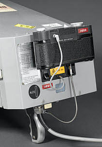 10460770
Camera and hood for photographing �phone-call meters, c 1965.