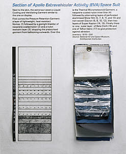 10277979
&copy; Science Museum
Section of Apollo Extravehicular Activity (EVA) space suit, 1965-1966.