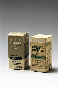 10315481
&copy; Science Museum
Penicillin specimen with original packaging c 1950.