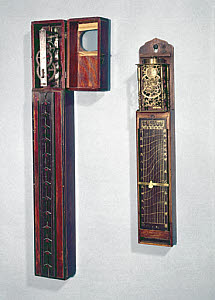10240687
&copy; Science Museum
Two pillar clocks, Japanese, 17th and 19th century.