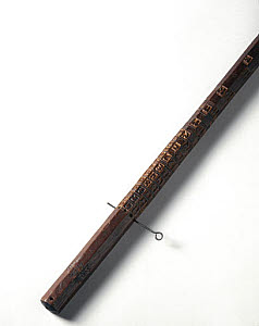 10311387
&copy; Science Museum
Tibetan priest�s time stick from Darjeeling, India, c late 19th century.
