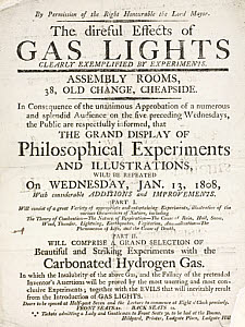 10422101
&copy; Science Museum Pictorial
�The direful effects of gas lights... �, 1808.