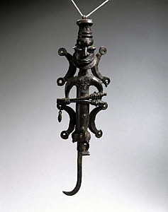 10305805
&copy; Science Museum
Bronze figurated staff, Yoruba, West Africa, 1801-1920.