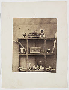 10454615
&copy; Royal Photographic Society
Daggers, boxes and figurines, Madras Exhibition, 1857.