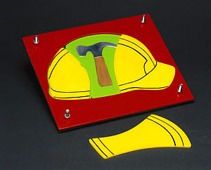 10325620
&copy; Science Museum
Hammer and helmet jigsaw puzzle, 2000.