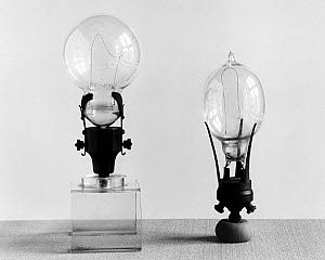 10214425
&copy; Science Museum
Two Ediswan type lamps, c 1890.