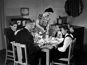 10429136
&copy; NMPFT - Photographic Advertising
Family at breakfast, c 1948.