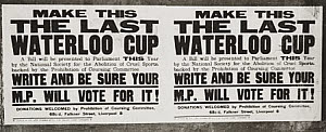 10464539
&copy; NMeM Daily Herald Archive
Poster advocating banning the Waterloo Cup, 3 February 1949.