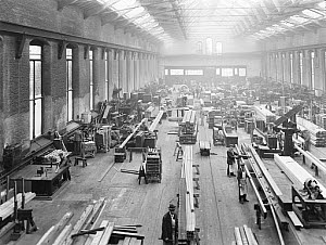 10444443
&copy; National Railway Museum
Sawmill at Newton Heath works, Greater Manchester, 15 January 1926.