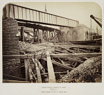 10446849
&copy; National Railway Museum
Construction of a railway bridge over the St Pancras road, London, 2 July 1867.