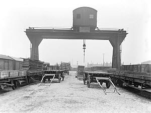 10444553
&copy; National Railway Museum
Crane at a London, Midland & Scottish Railway goods depot, 25 July 1930.