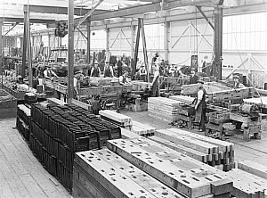 10444458
&copy; National Railway Museum
Construction of cattle wagons at Earlestown works, Merseyside, 1926.