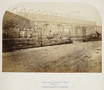 10446862
&copy; National Railway Museum
Temporary wooden railway bridge over Old St Pancras Road, London, c 1867.