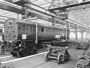 10444477
&copy; National Railway Museum
Carriage repairs at Newton Heath Works, Greater Manchester, 1927.