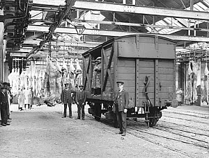 10444392
&copy; National Railway Museum
Warehouse at Birkenhead Docks, Merseyside, c 1924.