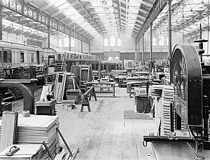 10444495
&copy; National Railway Museum
Wagon building at Newton Heath works, Greater Manchester, c 1927.