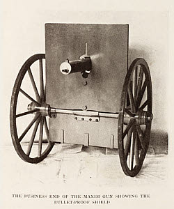 10462295
&copy; Science Museum
The bullet-proof shield for the Maxim gun.