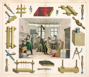 10411802
&copy; Science Museum Library
The bookbinder, 1849.