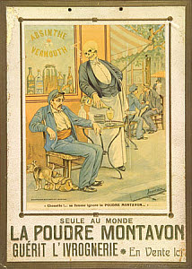 10460405
&copy; David Nathan-Maister
La Poudre Montavon, anti-drunkenness powder, c 1900.