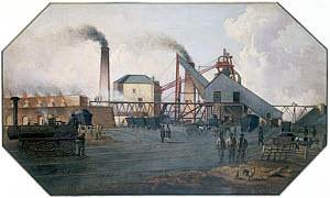 10324411
&copy; Science Museum Pictorial
�North Eastern coalfield: colliery pit-head and coking ovens�, c 1845.