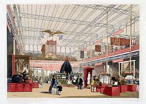 10320913
&copy; Science Museum Library
The America stand at the Great Exhibition, Crystal Palace, London, 1851.