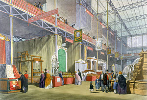 10317319
&copy; Science Museum Library
Area showing flax at the Great Exhibition, Crystal Palace, London, 1851.