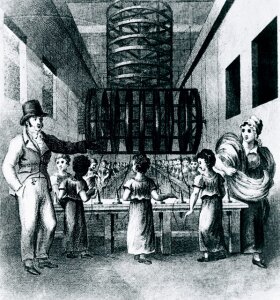 10250320
&copy; NMeM Daily Herald Archive
William Darton's cotton spinning mill, Holborn Hill, London, 1820. 