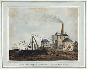 10421026
&copy; Science Museum Pictorial
Coal-mine wharf near the Moira Baths, Ashby Woulds, Leicestershire, 1837.