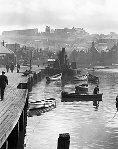 10309630
&copy; NMeM - Kodak Collection
Fishing harbour in Whitby, North Yorkshire, c 1910-1920.