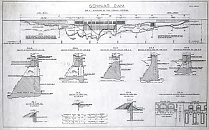 10307631
&copy; Science Museum
Plans of the Sennar Dam, Sudan, 1925.