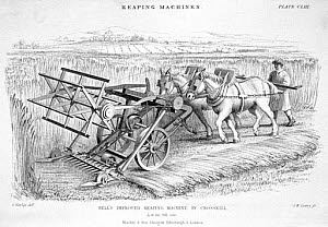 10198233
�Bell's Improved Reaping Machine by Crosskill�, c 1840s.