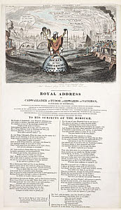 10417934
&copy; Science Museum Pictorial
A satire on water pollution in the River Thames, 1832.