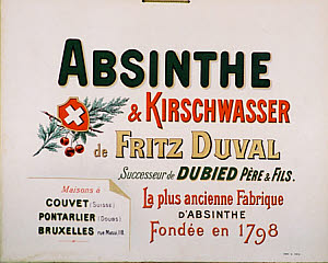 10460341
&copy; David Nathan-Maister
Advertisement for Fritz Duval absinthe, c 1900.