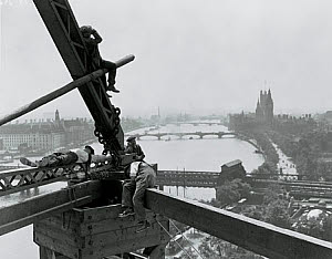 10310946
&copy; NMeM Daily Herald Archive
Construction workers on the Shell building London, 16 June 1932.